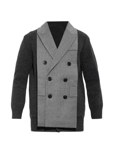 Cardigan Sacai cu două rânduri de nasturi gri