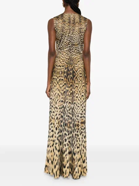 Rochie Roberto Cavalli cu imagine de costum maro