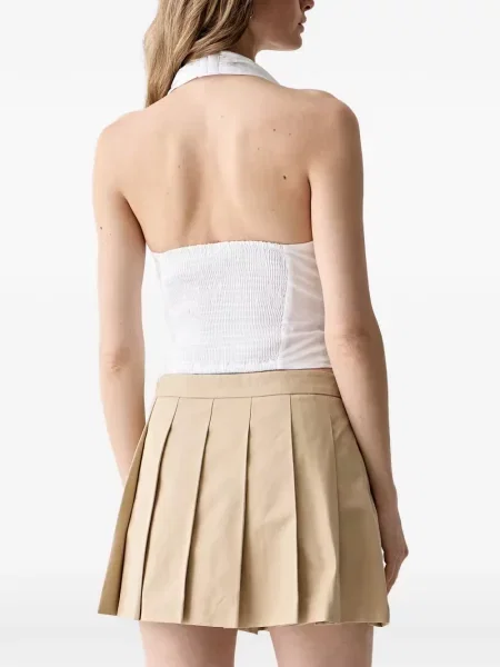 Top Guess cu gât halter alb