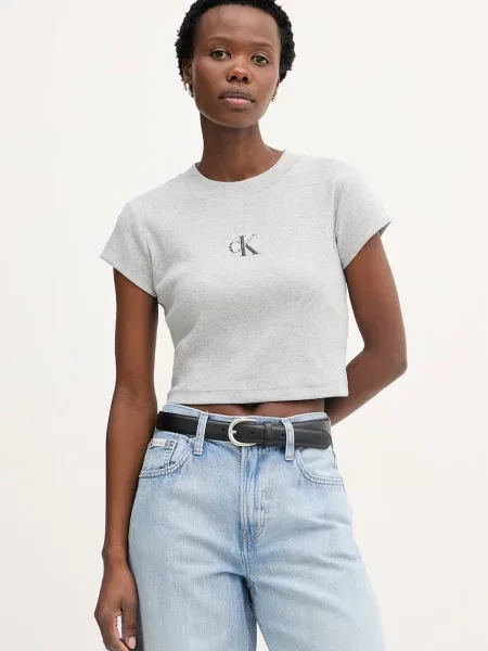 Calvin Klein Jeans tričko dámske sivá