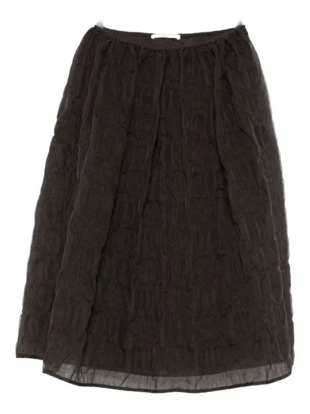 Fustă midi Cecilie Bahnsen până la genunchi maro