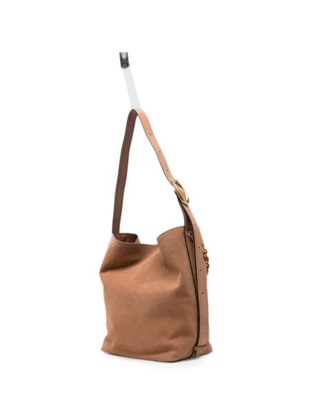 Geantă Michael Kors din piele de căprioară maro