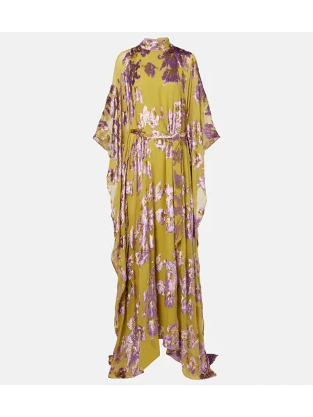 Květinové květované šaty Taller Marmo zelené