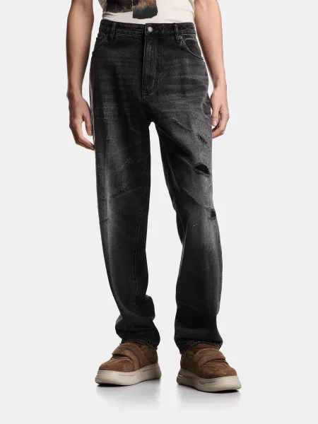 Широкі джинси Emporio Armani сірий