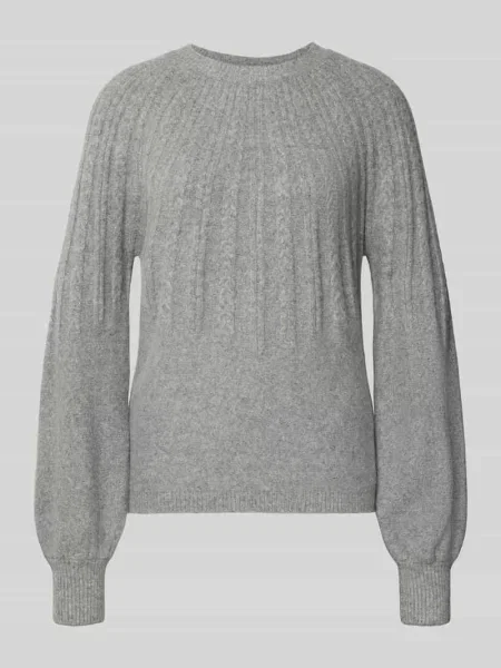 Sweter z dzianiny z prążkowanymi wykończeniami model ‘Magge’ B.young