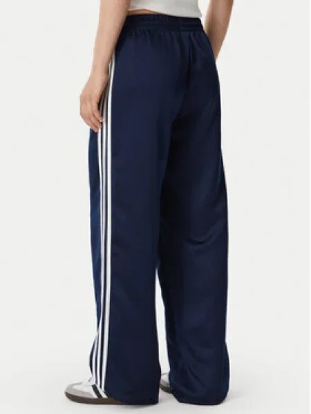 Satenaste športne hlače Adidas Originals modra