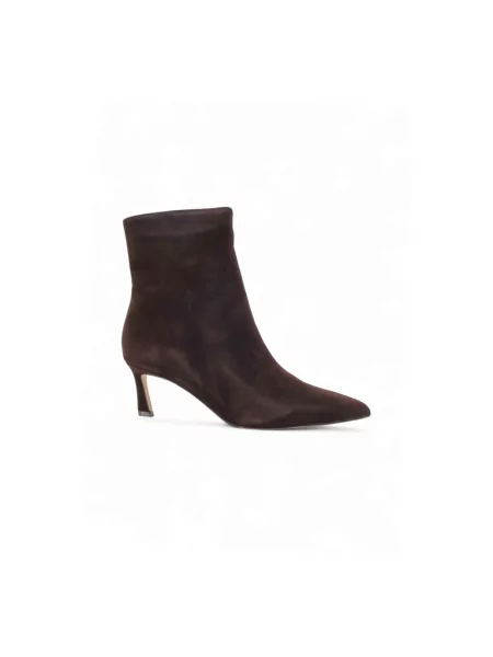 Botki Steve Madden skórzane na szpilce brązowe