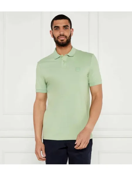 BOSS ORANGE Tenisz póló | Slim Fit | stretch zöld