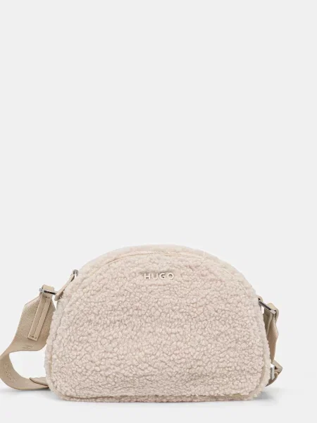 Torebka crossbody Hugo skórzana biała