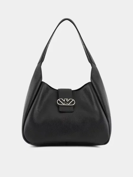 Кожаная сумка Emporio Armani черная