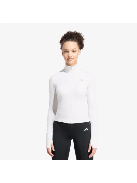 Sweatshirt adidas Studio Zip Through Jacket Chalk White L alb