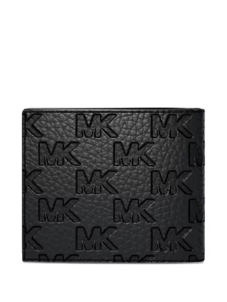 Portofel Michael Kors din piele cu autograf negru