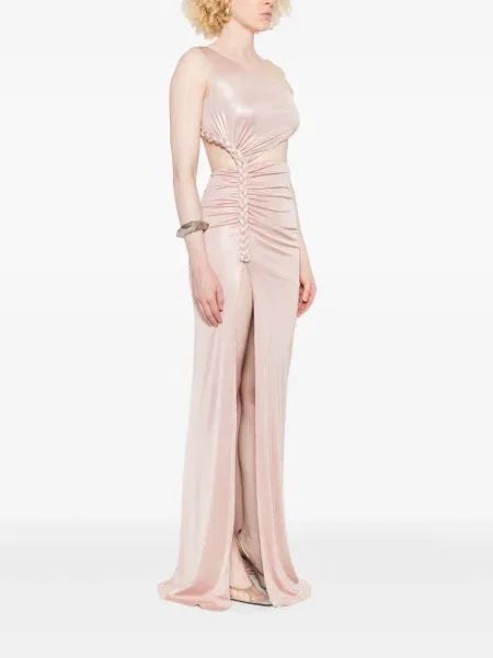 Rochie maxi Nissa de costum roz