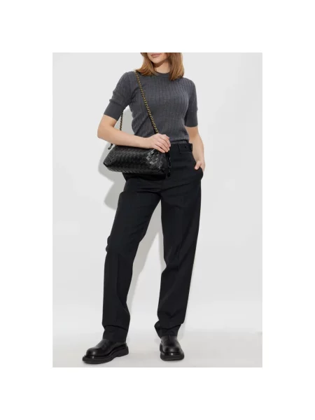 Sweter Bottega Veneta wełniany szary