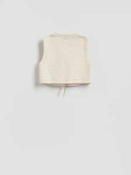 Reserved Джинсова жилетка нюдовий 