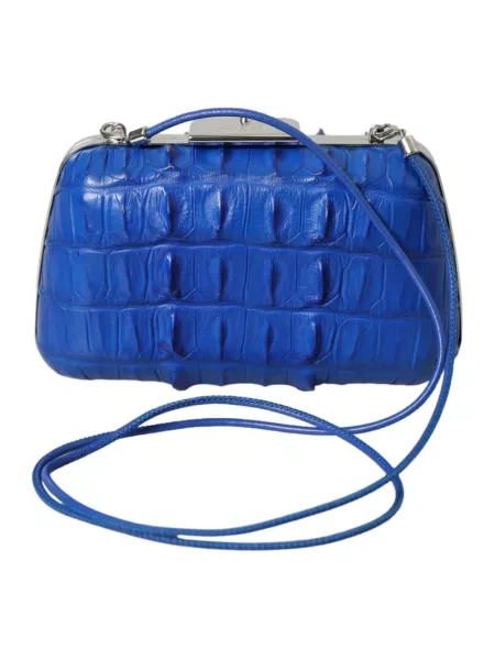 Torebka crossbody Balenciaga skórzana niebieska