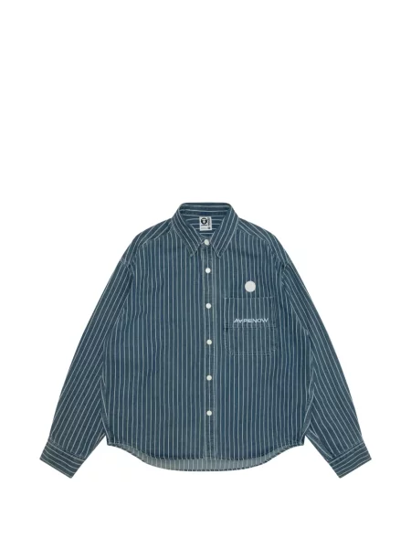 Cămașă Aape By A Bathing Ape cu dungi albastru