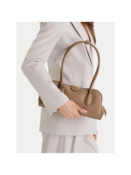 Calvin Klein Дамска чанта Emblem Trio Shoulder Bag бежов