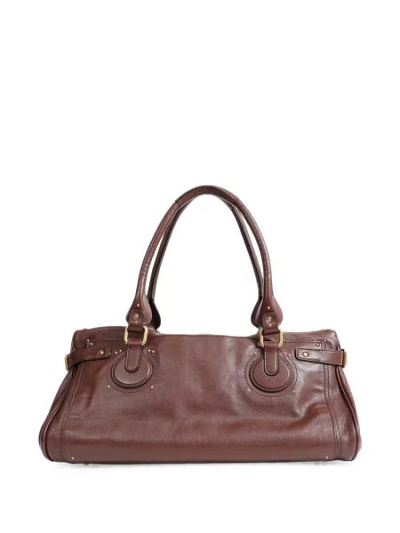 Geantă shopper Chloé din piele maro