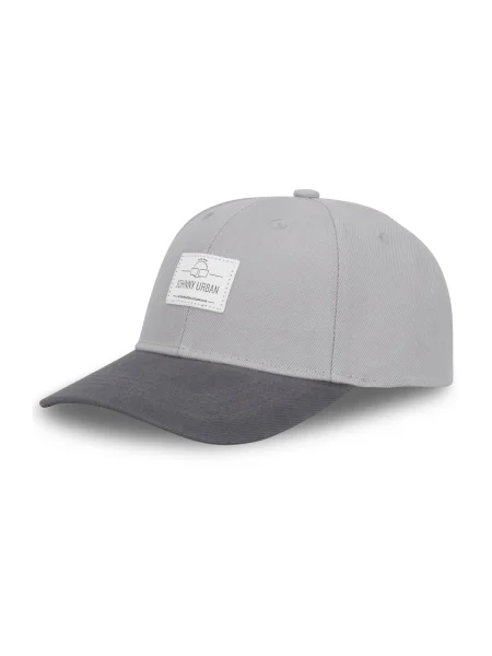 Johnny Urban Șapcă Dean Curved gri / gri metalic alb