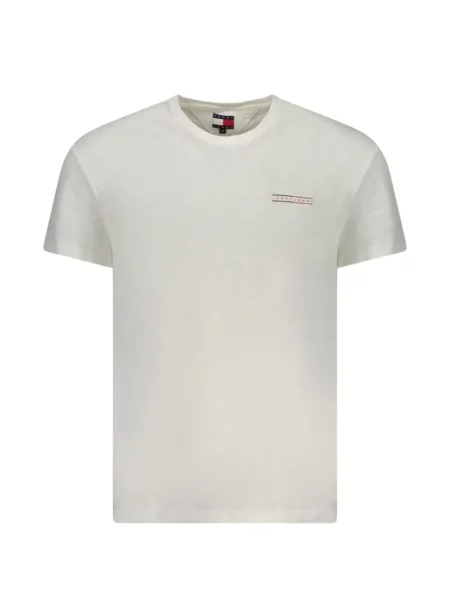 Tricou Tommy Hilfiger cu autograf alb