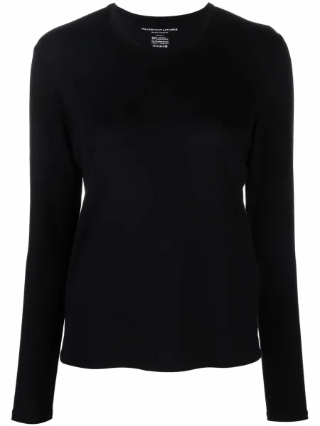 Tricou Majestic Filatures lung negru