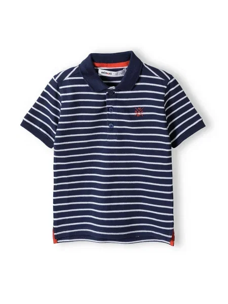 MINOTI Tricou albastru închis alb
