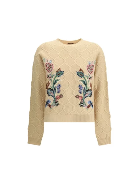 Sweter Etro z kaszmiru beżowy