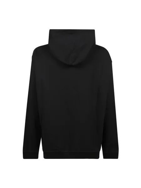 Bluza z kapturem Maison Margiela z logo czarna