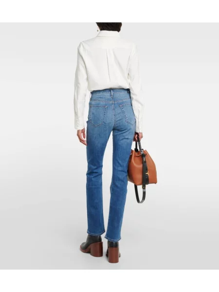 Blugi 7 For All Mankind cu talie înaltă albastru