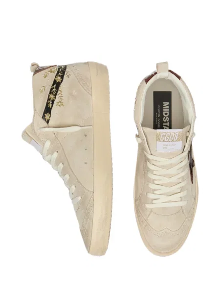 Велурени маратонки Golden Goose Mid Star бродирани