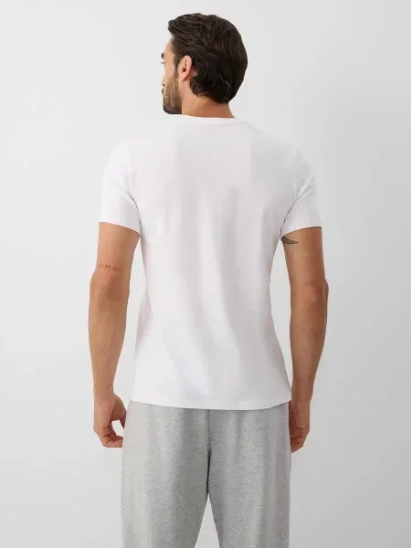 T-shirt regular z nadrukiem 4F biała