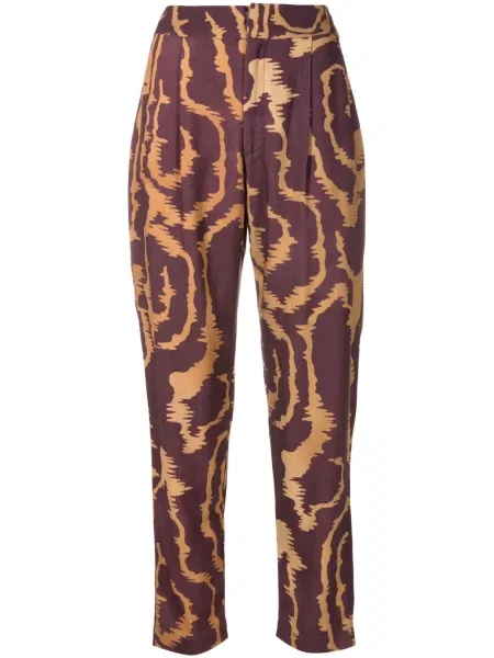 Cropp pantaloni Lenny Niemeyer cu imagine cu imprimeu abstract violet