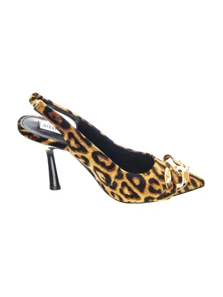 Czółenka Steve Madden skórzana w panterkę
