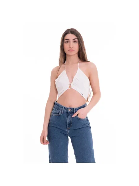 Top Calvin Klein Jeans wiązany biały