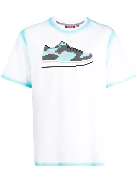 Тениска Mostly Heard Rarely Seen 8-bit с принт синьо