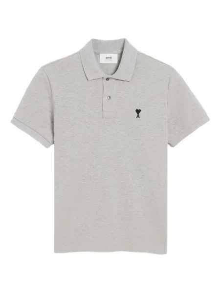 Polo Ami Paris cu broderie gri