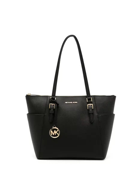 Geantă shopper Michael Michael Kors din piele negru