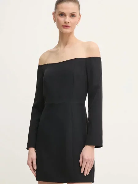 Calvin Klein Jeans sukienka mini prosta czarny