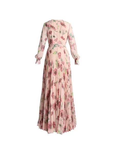 Rochie Erdem cu model floral cu imagine roz