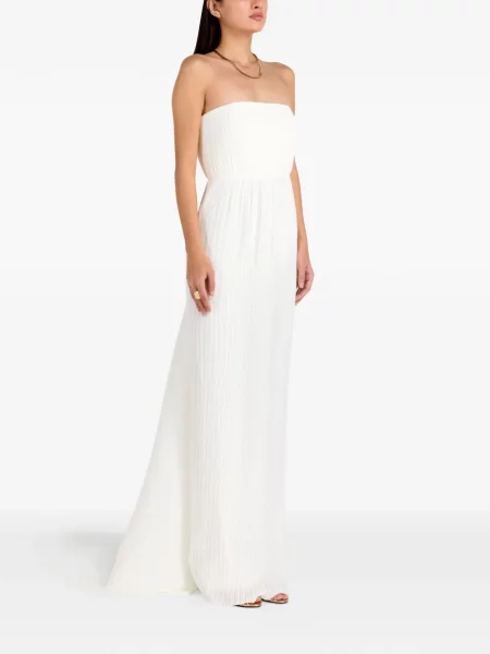 Rochie maxi Solace London fără bretele alb