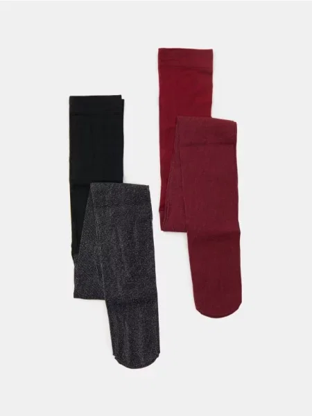 Sinsay Punčocháče s metalickou nití 2 pack vícebarevná
