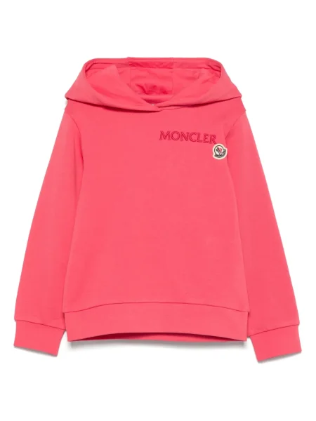 Bluza z kapturem dziecięca Moncler Enfant różowa