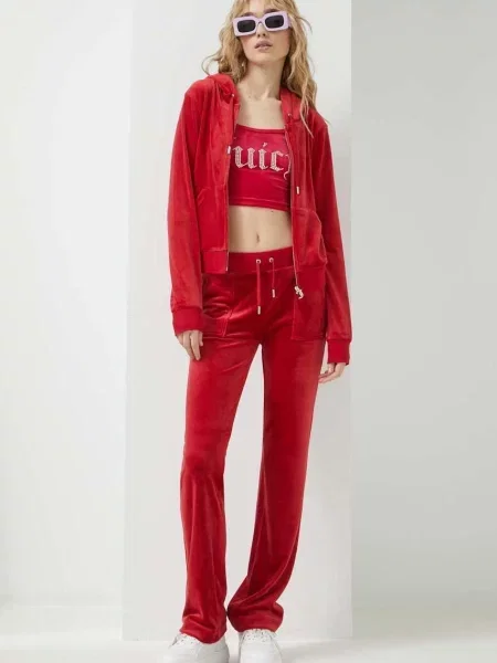 Pulover Juicy Couture Robertson s kapuco rdeča