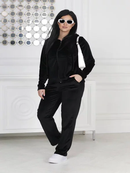 Велюровий Спортивний костюм INNOE чорний