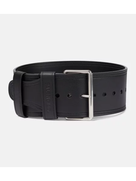 Curea Balenciaga din piele negru
