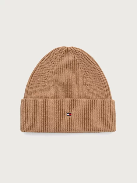 Tommy Hilfiger čepice s příměsí vlny béžový