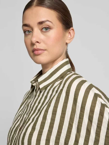 Bluzka z długim rękawem o kroju oversized z czystego lnu model HOLLIE' 0039 Italy
