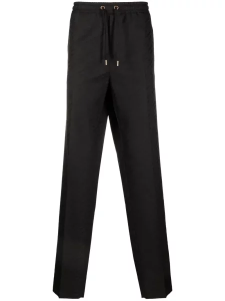Pantaloni Versace cu imagine alergare negru