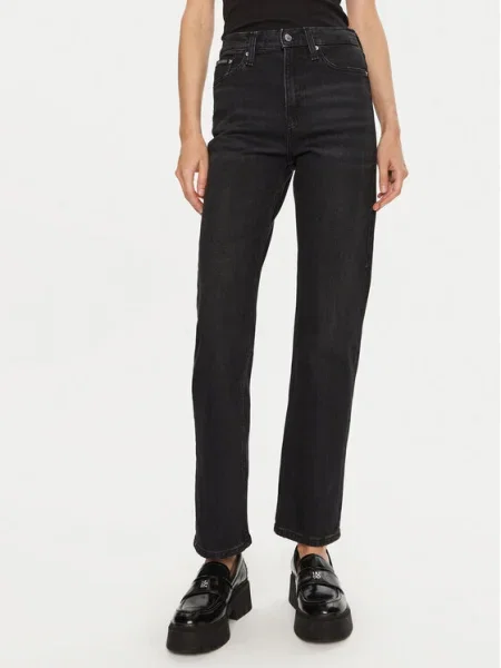 Calvin Klein Jeans Blugi Straight Fit negru